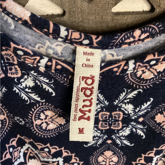 352 Mudd Blue Patterned Maxi Dress - Picture 3 of 5